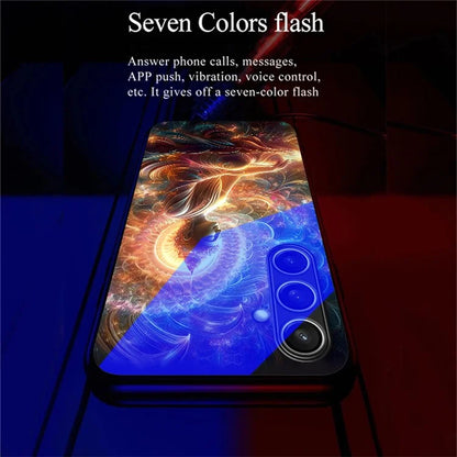 For Samsung Galaxy A25 5G (Global) Case Call Flash Series Pattern Printing Tempered Glass + TPU Combo Phone Case