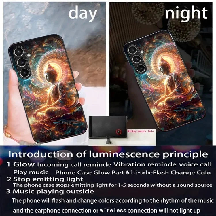 For Samsung Galaxy A25 5G (Global) Case Call Flash Series Pattern Printing Tempered Glass + TPU Combo Phone Case