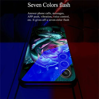 For Samsung Galaxy A25 5G (Global) Case Call Flash Series Pattern Printing Tempered Glass + TPU Combo Phone Case