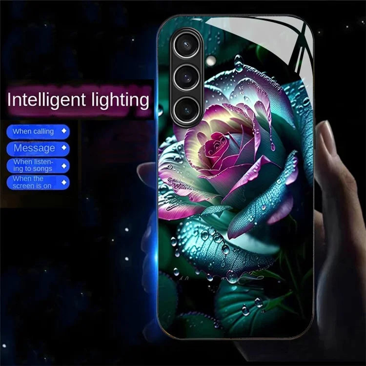 For Samsung Galaxy A25 5G (Global) Case Call Flash Series Pattern Printing Tempered Glass + TPU Combo Phone Case