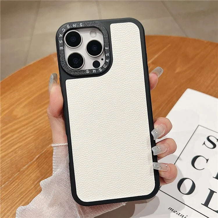 For iPhone 16 Pro Case PC+TPU+PU Leather Anti-Drop Phone Cover