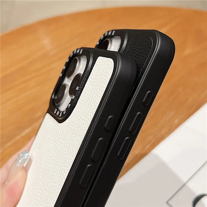 For iPhone 16 Pro Case PC+TPU+PU Leather Anti-Drop Phone Cover