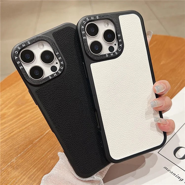 For iPhone 16 Pro Case PC+TPU+PU Leather Anti-Drop Phone Cover
