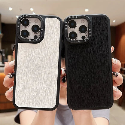 For iPhone 16 Pro Case PC+TPU+PU Leather Anti-Drop Phone Cover