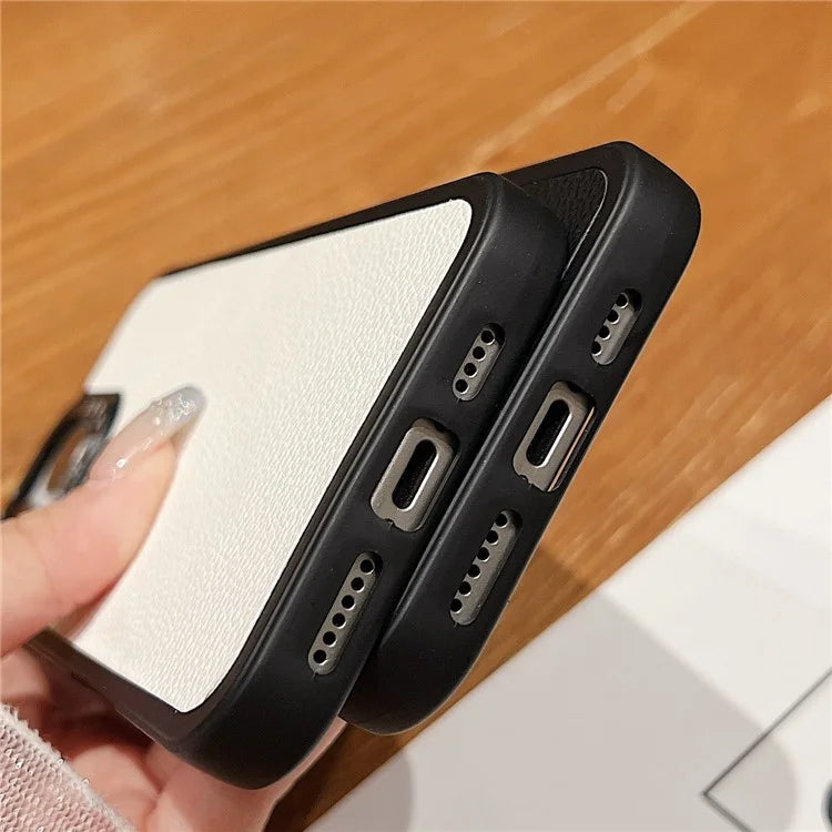 For iPhone 16 Pro Case PC+TPU+PU Leather Anti-Drop Phone Cover