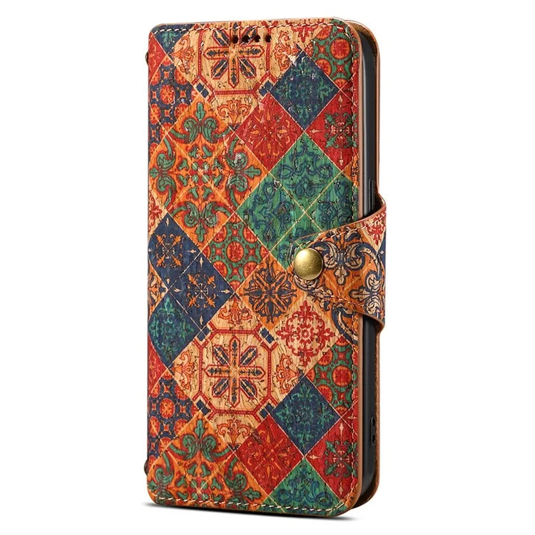 For iPhone 16 Pro Case Flower Printing Stand PU Leather Protective Phone Cover