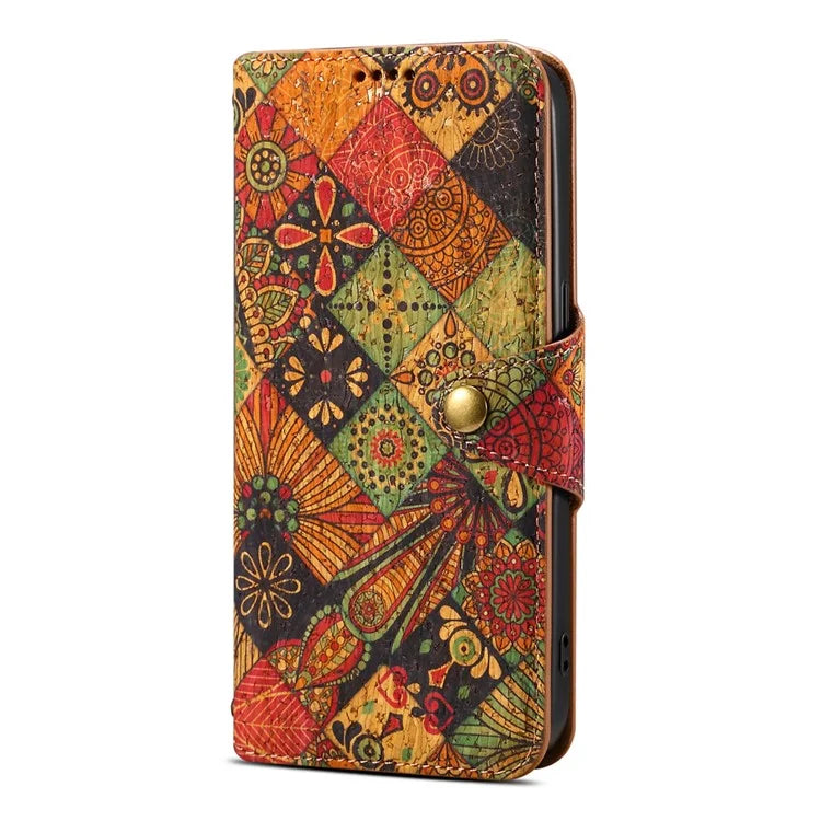 For iPhone 16 Plus Case Flower Printing Stand PU Leather Protective Phone Cover