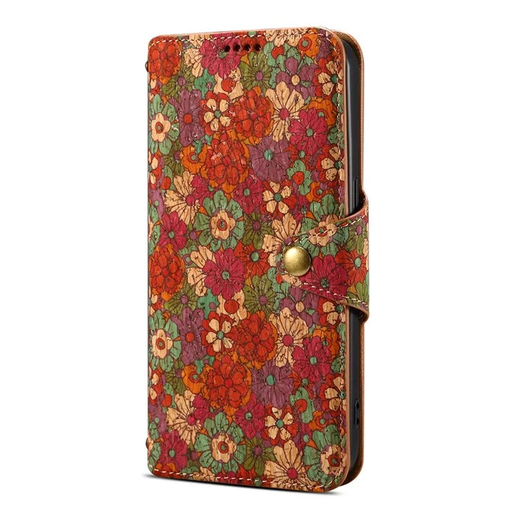 For iPhone 16 Plus Case Flower Printing Stand PU Leather Protective Phone Cover