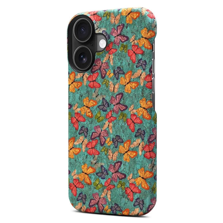 DENIOR For iPhone 16 Plus Case Pattern Printed PU Leather+PC Phone Cover