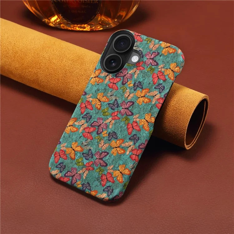 DENIOR For iPhone 16 Plus Case Pattern Printed PU Leather+PC Phone Cover