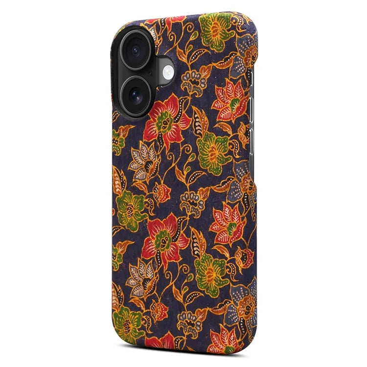 DENIOR For iPhone 16 Plus Case Pattern Printed PU Leather+PC Phone Cover