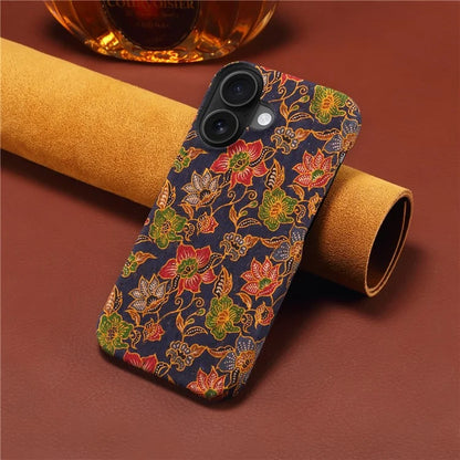 DENIOR For iPhone 16 Plus Case Pattern Printed PU Leather+PC Phone Cover