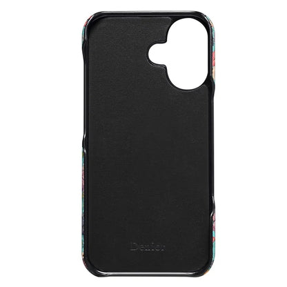 DENIOR For iPhone 16 Case Pattern Printed PU Leather+PC Phone Cover