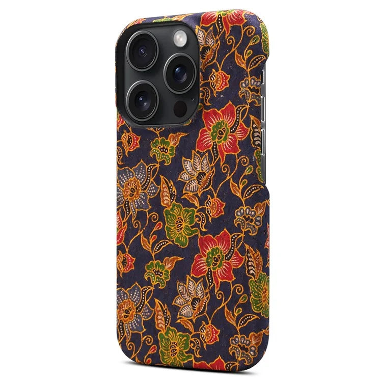 DENIOR For iPhone 16 Pro Case Pattern Printed PU Leather+PC Phone Cover