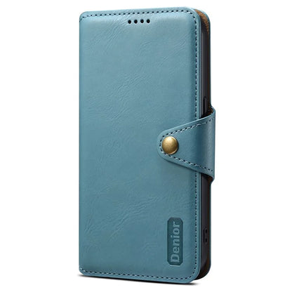 DENIOR For iPhone 16 Pro Case Wallet Cowhide Texture Leather Phone Cover