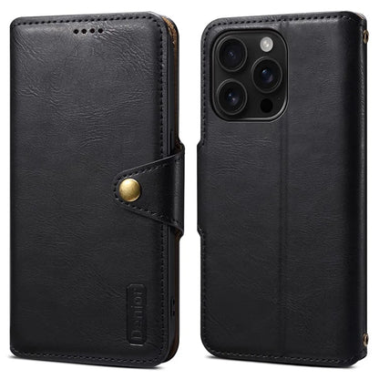 DENIOR For iPhone 16 Pro Case Wallet Cowhide Texture Leather Phone Cover