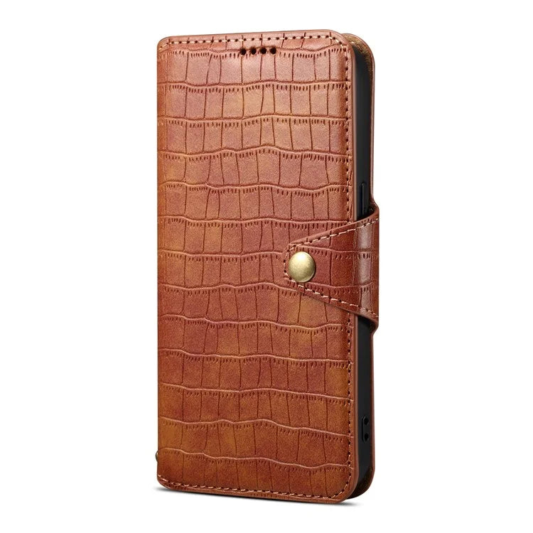For iPhone 16 Pro Case Wallet Crocodile Texture Leather Phone Cover