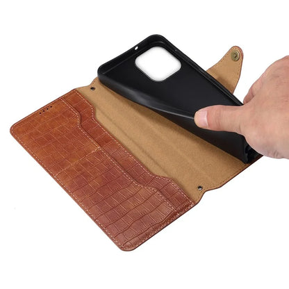 For iPhone 16 Pro Case Wallet Crocodile Texture Leather Phone Cover