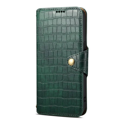 For iPhone 16 Plus Case Wallet Crocodile Texture Leather Phone Cover