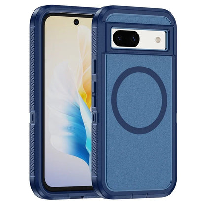 For Google Pixel 8a Case Matte TPU+PC Back Drop-Proof Phone Cover Compatible with MagSafe