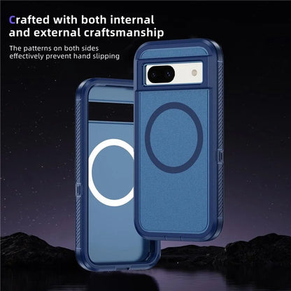 For Google Pixel 8a Case Matte TPU+PC Back Drop-Proof Phone Cover Compatible with MagSafe