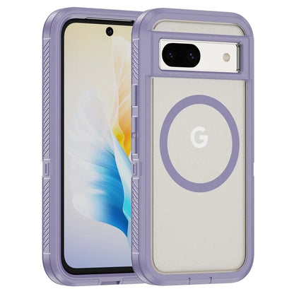 For Google Pixel 8a Case Matte TPU+PC Back Drop-Proof Phone Cover Compatible with MagSafe
