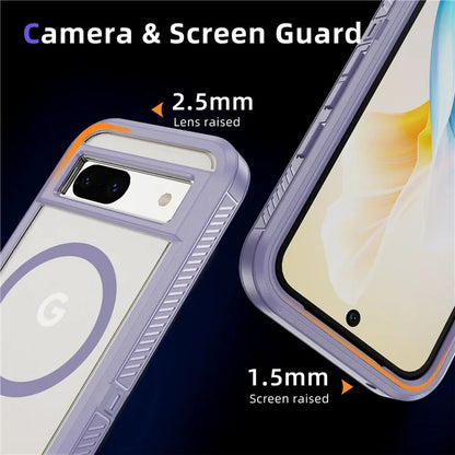 For Google Pixel 8a Case Matte TPU+PC Back Drop-Proof Phone Cover Compatible with MagSafe