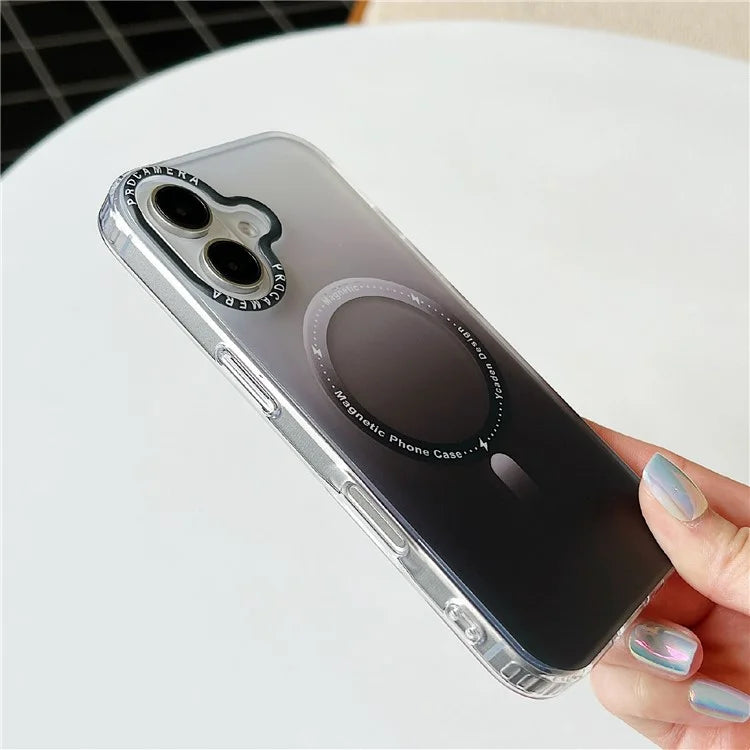 For iPhone 16 Plus Case Compatible with MagSafe IMD Matte Gradient Hard PC Phone Cover
