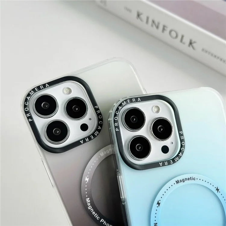 For iPhone 16 Pro Case Compatible with MagSafe IMD Matte Gradient Hard PC Phone Cover