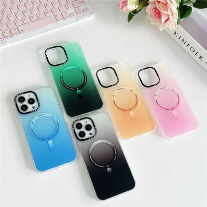 For iPhone 16 Pro Case Compatible with MagSafe IMD Matte Gradient Hard PC Phone Cover