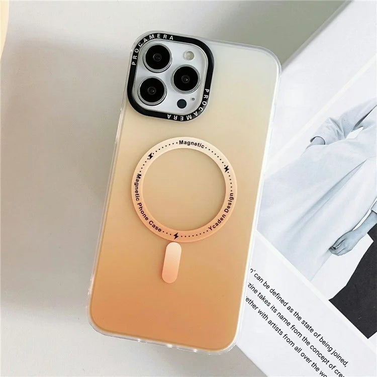 For iPhone 16 Pro Case Compatible with MagSafe IMD Matte Gradient Hard PC Phone Cover