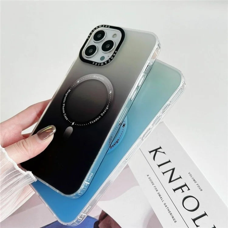 For iPhone 16 Pro Case Compatible with MagSafe IMD Matte Gradient Hard PC Phone Cover