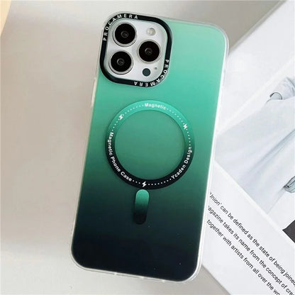 For iPhone 16 Pro Max Case Compatible with MagSafe IMD Matte Gradient Hard PC Phone Cover