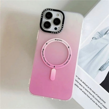For iPhone 16 Pro Max Case Compatible with MagSafe IMD Matte Gradient Hard PC Phone Cover