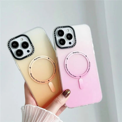 For iPhone 16 Pro Max Case Compatible with MagSafe IMD Matte Gradient Hard PC Phone Cover