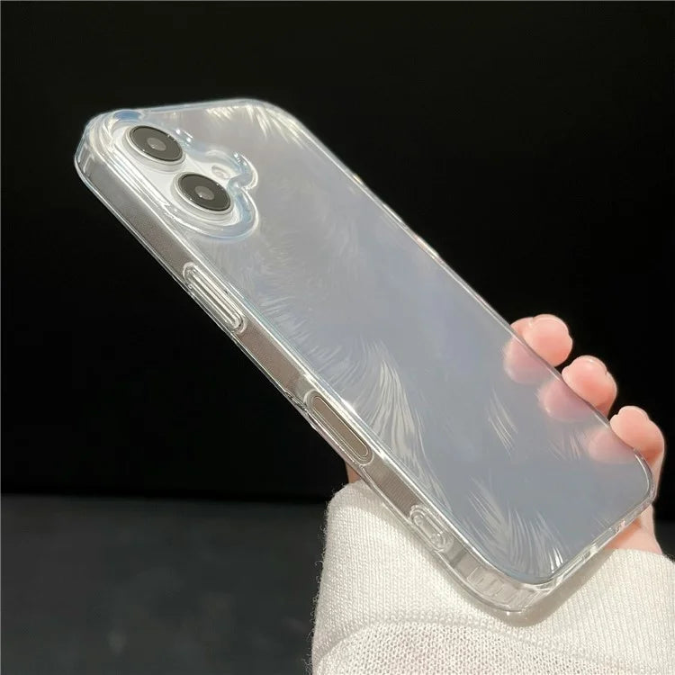 For iPhone 16 Case Fox Tail Pattern Hot Stamping Electroplating Soft TPU Phone Shell