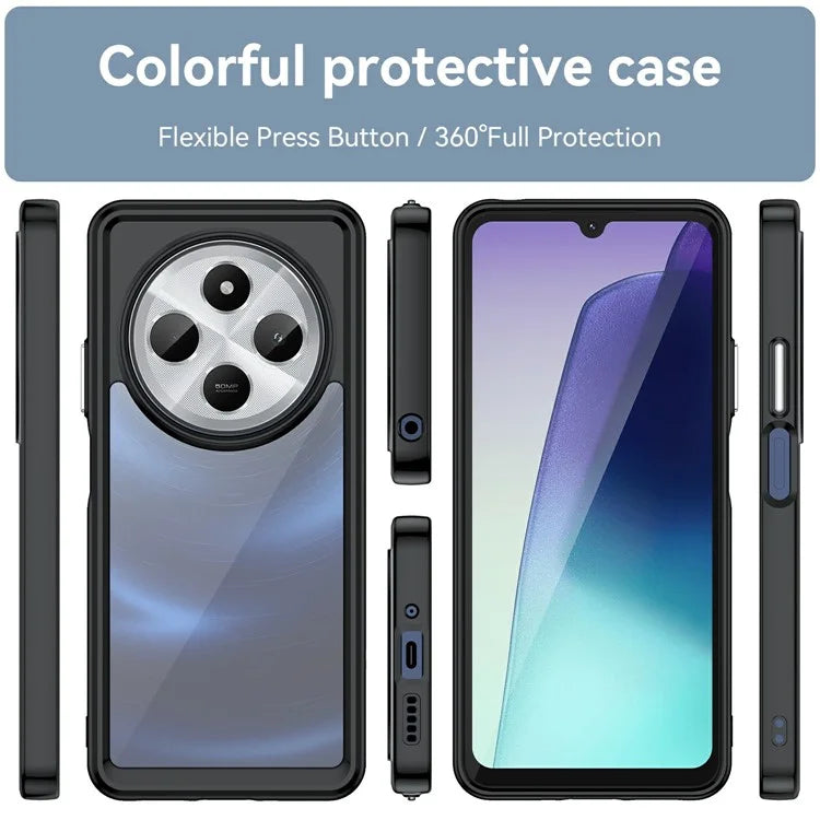 For Xiaomi Redmi 14C 4G / 14R 5G Case TPU +Acrylic Protective Clear Phone Cover