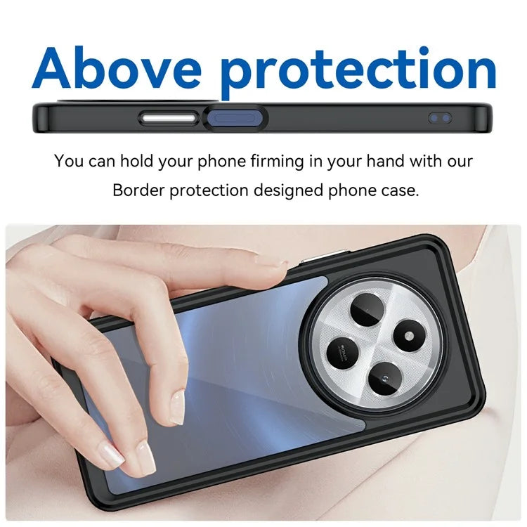 For Xiaomi Redmi 14C 4G / 14R 5G Case TPU +Acrylic Protective Clear Phone Cover
