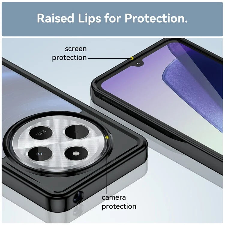 For Xiaomi Redmi 14C 4G / 14R 5G Case TPU +Acrylic Protective Clear Phone Cover