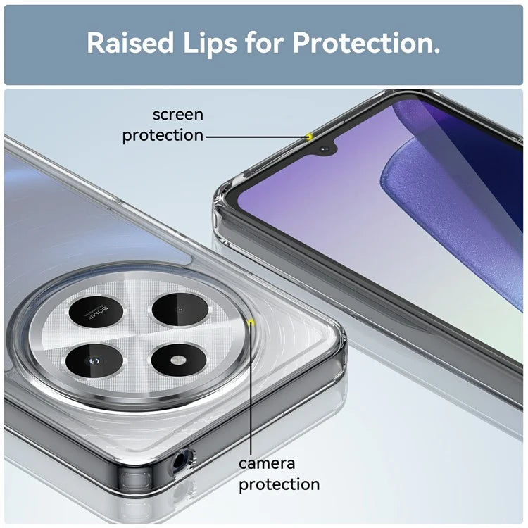 For Xiaomi Redmi 14C 4G / 14R 5G Case TPU +Acrylic Protective Clear Phone Cover