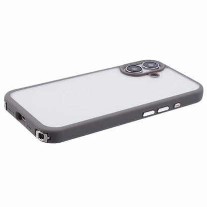 For iPhone 16 Plus Case TPU+PC Crystal Clear Back Cover with Lanyard Holes