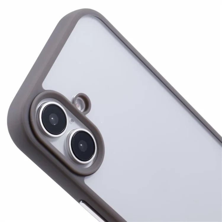 For iPhone 16 Plus Case TPU+PC Crystal Clear Back Cover with Lanyard Holes