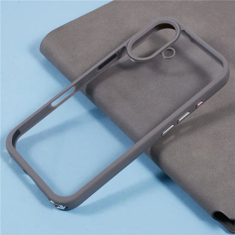 For iPhone 16 Plus Case TPU+PC Crystal Clear Back Cover with Lanyard Holes