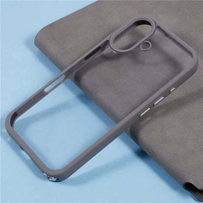 For iPhone 16 Plus Case TPU+PC Crystal Clear Back Cover with Lanyard Holes