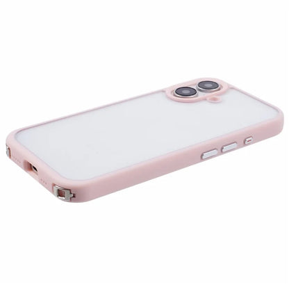 For iPhone 16 Plus Case TPU+PC Crystal Clear Back Cover with Lanyard Holes