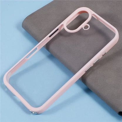 For iPhone 16 Plus Case TPU+PC Crystal Clear Back Cover with Lanyard Holes