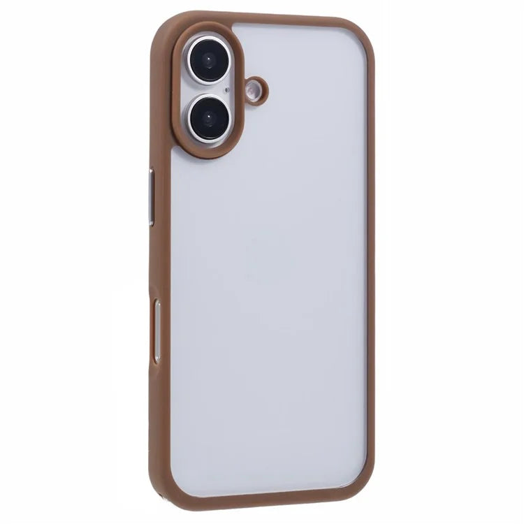 For iPhone 16 Plus Case TPU+PC Crystal Clear Back Cover with Lanyard Holes