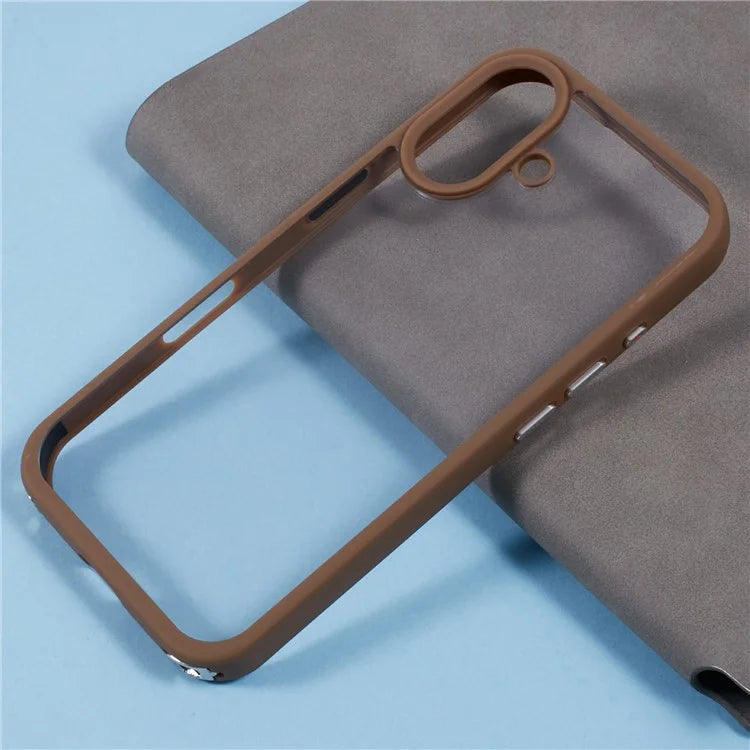 For iPhone 16 Plus Case TPU+PC Crystal Clear Back Cover with Lanyard Holes