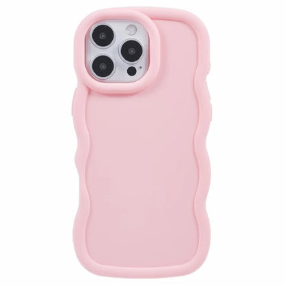 XL Series For iPhone 16 Pro Max Case TPU Protective Phone Cover Unique Curly Wave Frame