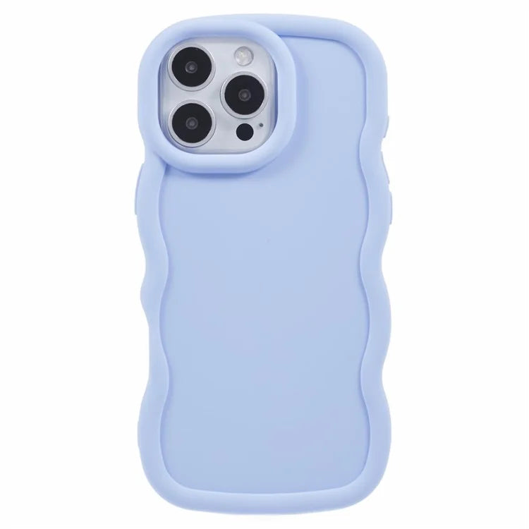 XL Series For iPhone 16 Pro Max Case TPU Protective Phone Cover Unique Curly Wave Frame